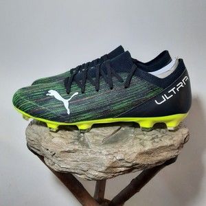 NEW PUMA Men's Ultra 3.2 FG/AG Soccer Cleats 106300-02 Black Green Size 11.5